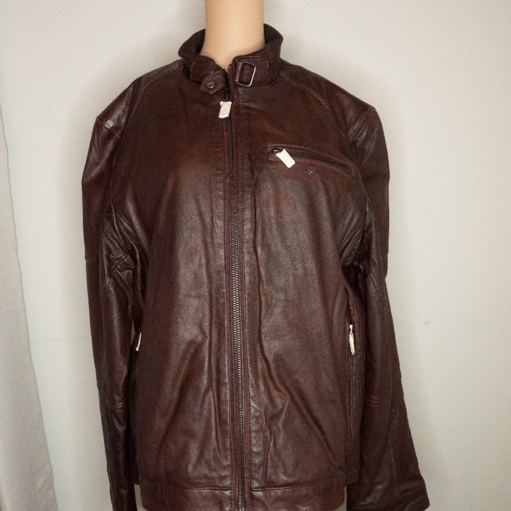 Emanuel Ungaro Men's Red Leather Jacket (New With Tags)